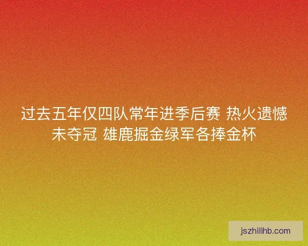 过去五年仅四队常年进季后赛 热火遗憾未夺冠 雄鹿掘金绿军各捧金杯